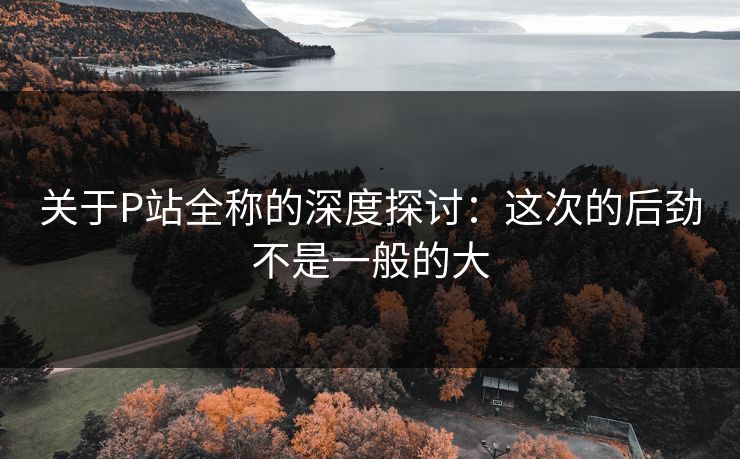 关于P站全称的深度探讨：这次的后劲不是一般的大